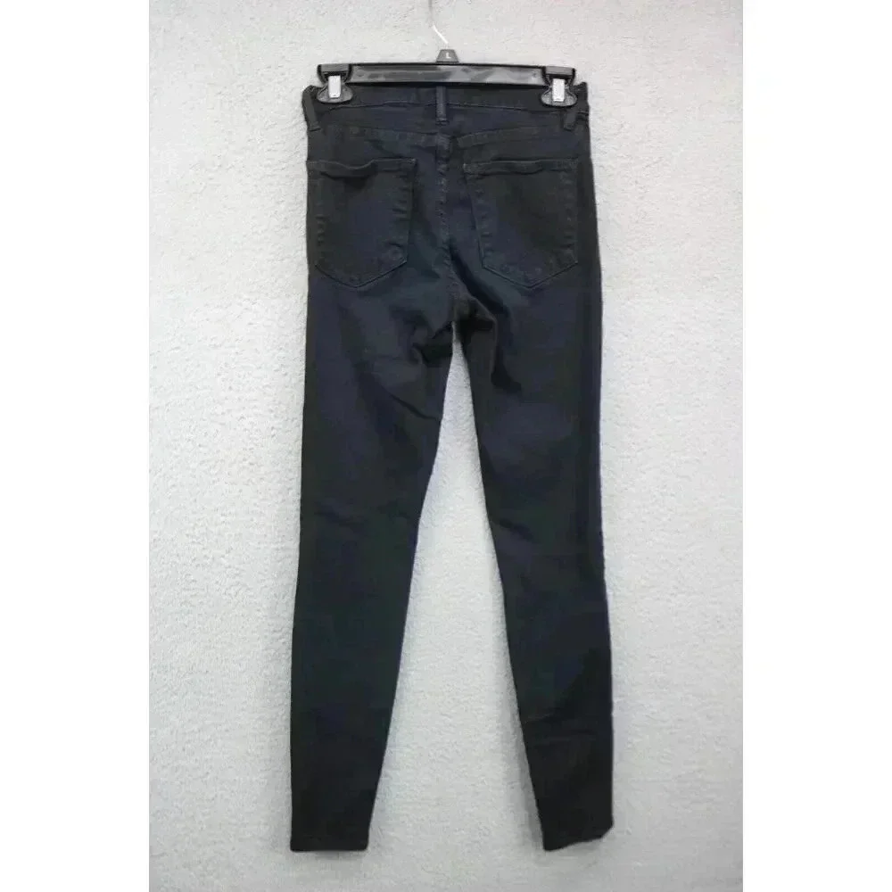 Frame Black Denim Jeans-High Skinny-Size 25-Stretchy-Pockets